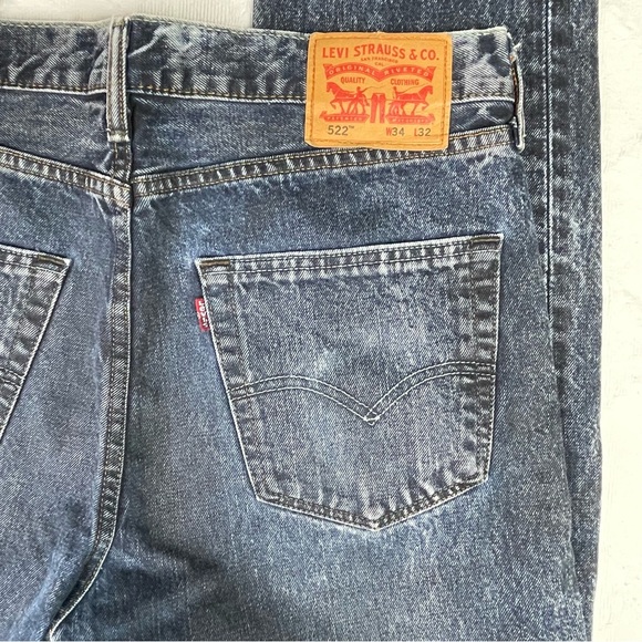 Levi 34"x32" 522 Men's Jeans Excellent Quality  Thick cotton blue denim - Picture 2 of 14